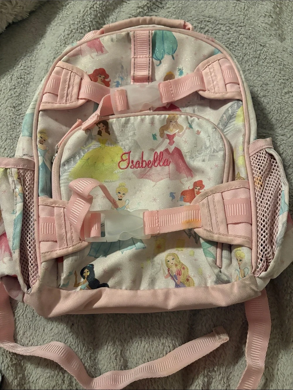 Pottery barn Pink Princess Backpack with 'Isabella' size small